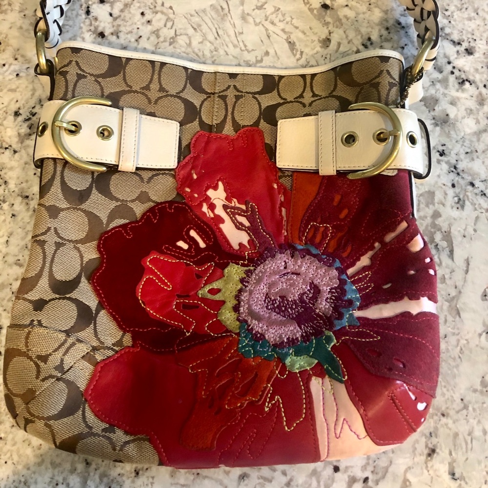 Authentic Coach floral bag